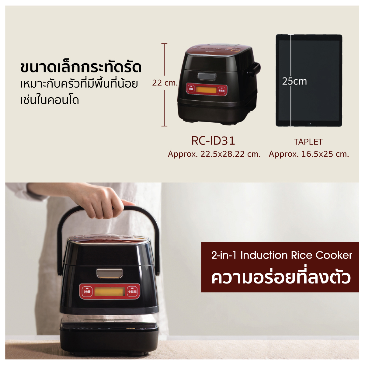 Rice Cooker ( RC-ID31 ) - IRIS OHYAMA(THAILAND) CO.,LTD.